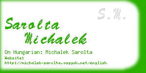 sarolta michalek business card